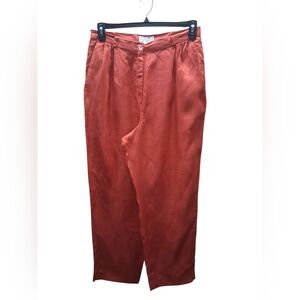 JENNIFER MOORE LINEN WIDE LEG PANTS SZ-14